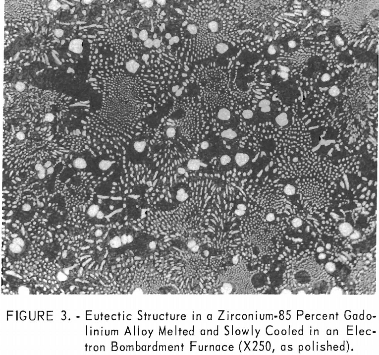 zirconium-gadolinium eutectic strructure