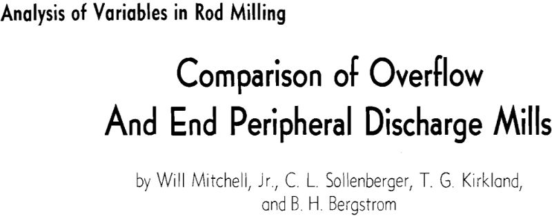 comparison of overflow and end peripheral discharge mills