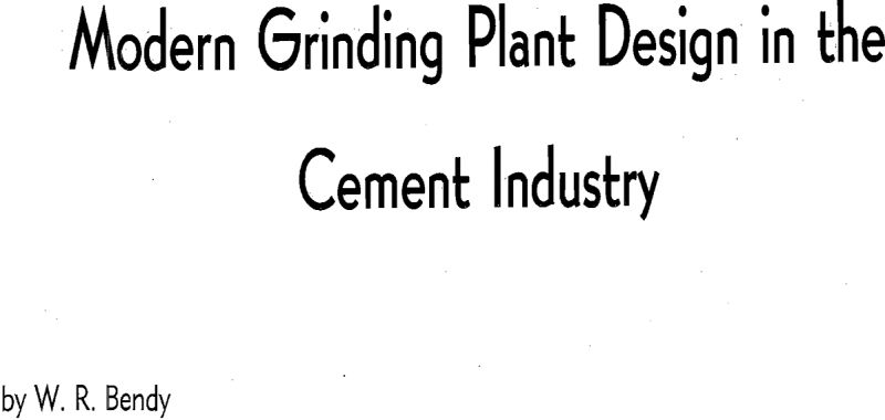 modern grinding plant design in the cement industry