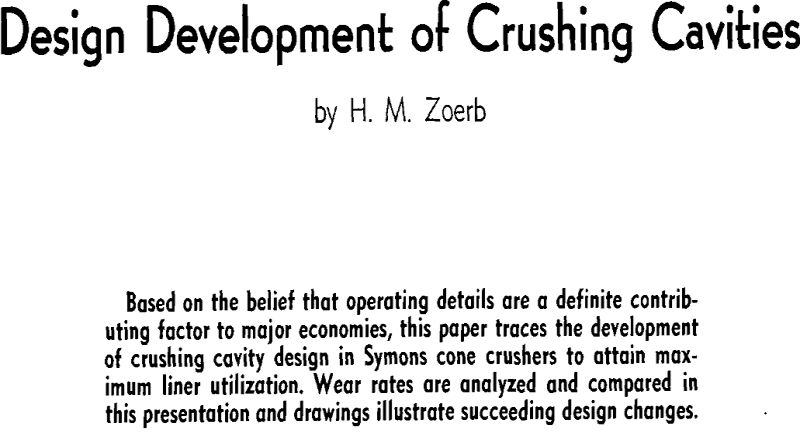 design development of crushing cavities