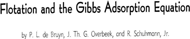 flotation and the gibbs adsorption equation