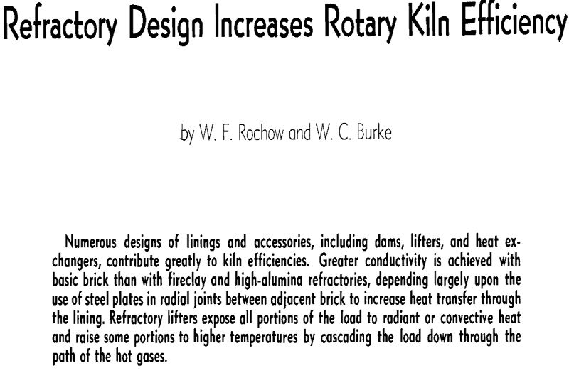 refractory design increases rotary kiln efficiency