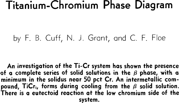 titanium-chromium phase diagram