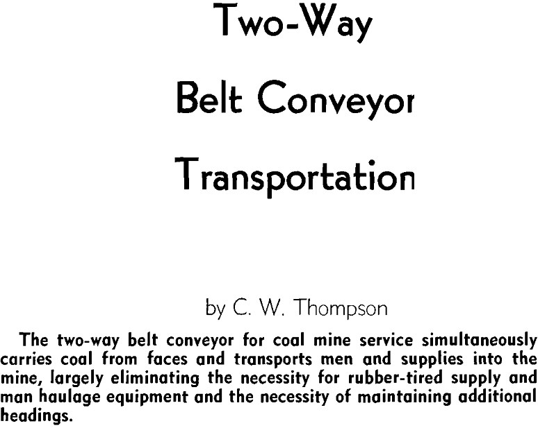 two-way belt conveyor transportation