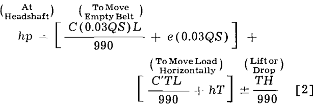 belt conveyor equation-2