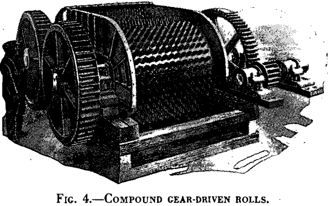 breaking crushing compound gear-driven rolls
