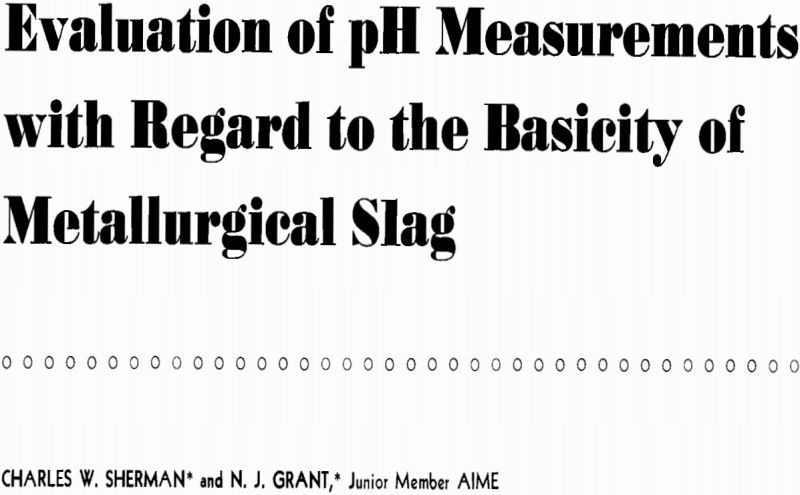 evaluation of ph measurements with regard to the basicity of metallurgical slag
