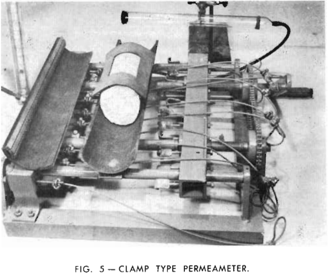 limestone cores clamp type permeameter