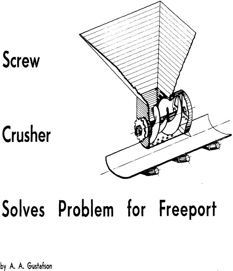 screw crusher solves problem for freeport